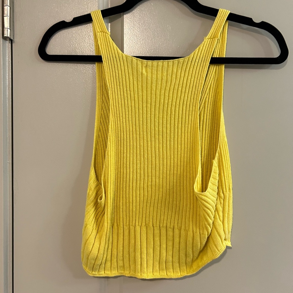 Free People Bright Yellow Ribbed Tank - Picture 3 of 4